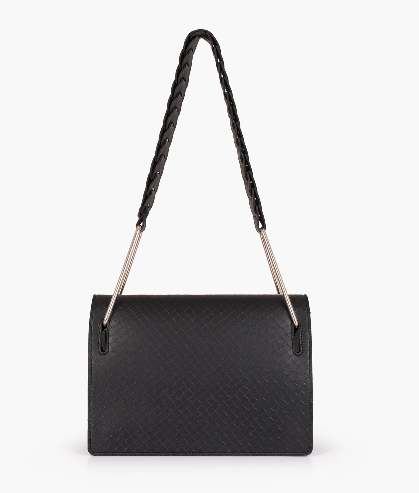 Black loop strap shoulder bag