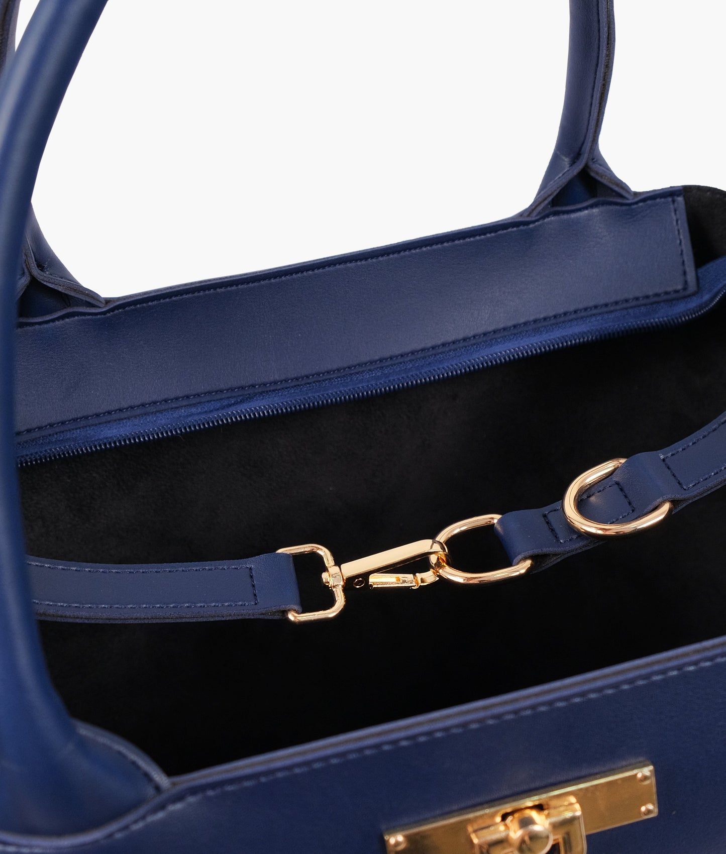 Blue zipper tote bag