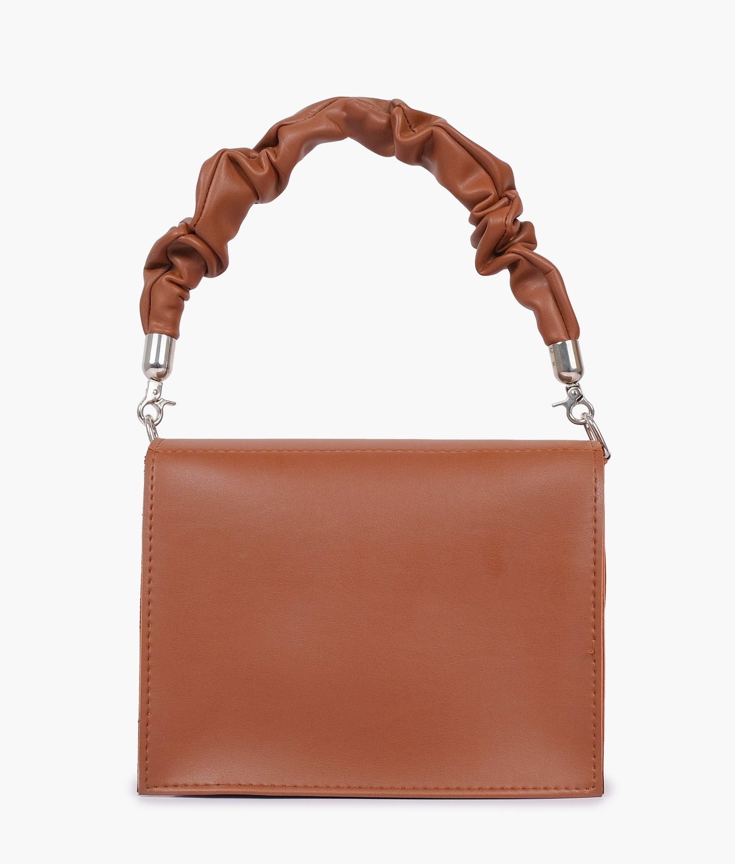 Brown top-handle mini cross-body bag