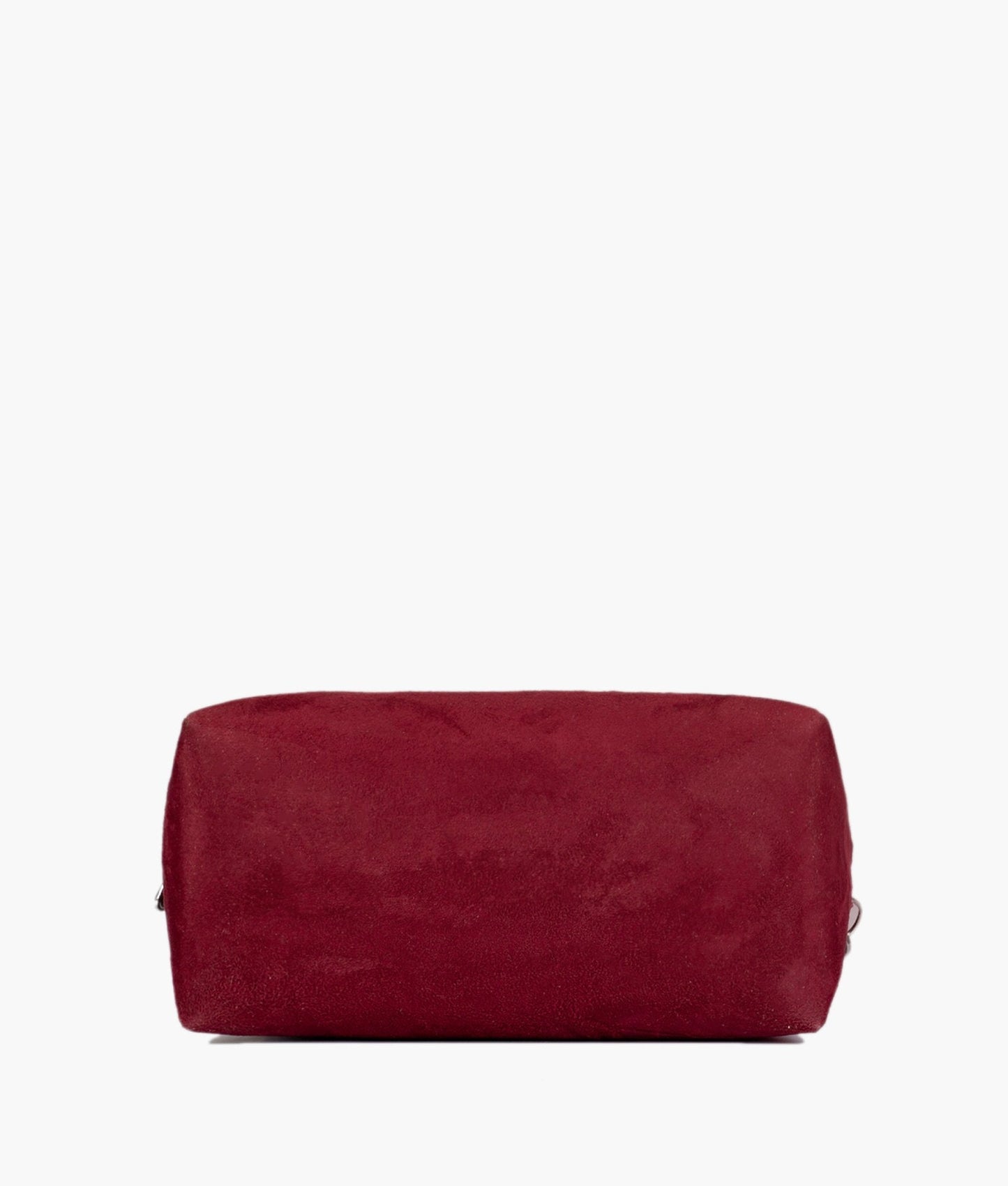 Burgundy suede mini bowling bag