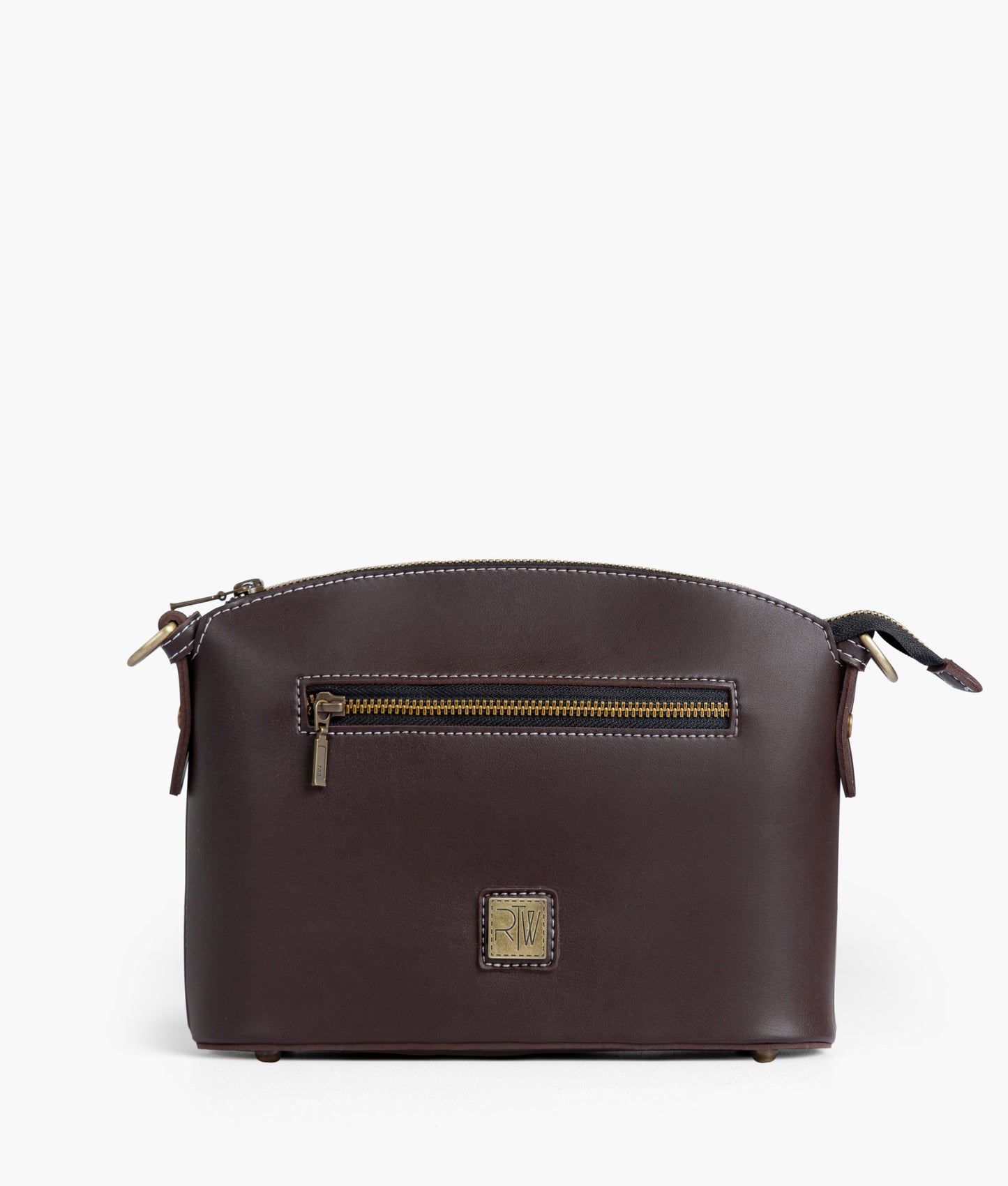 Dark brown dome cross-body bag