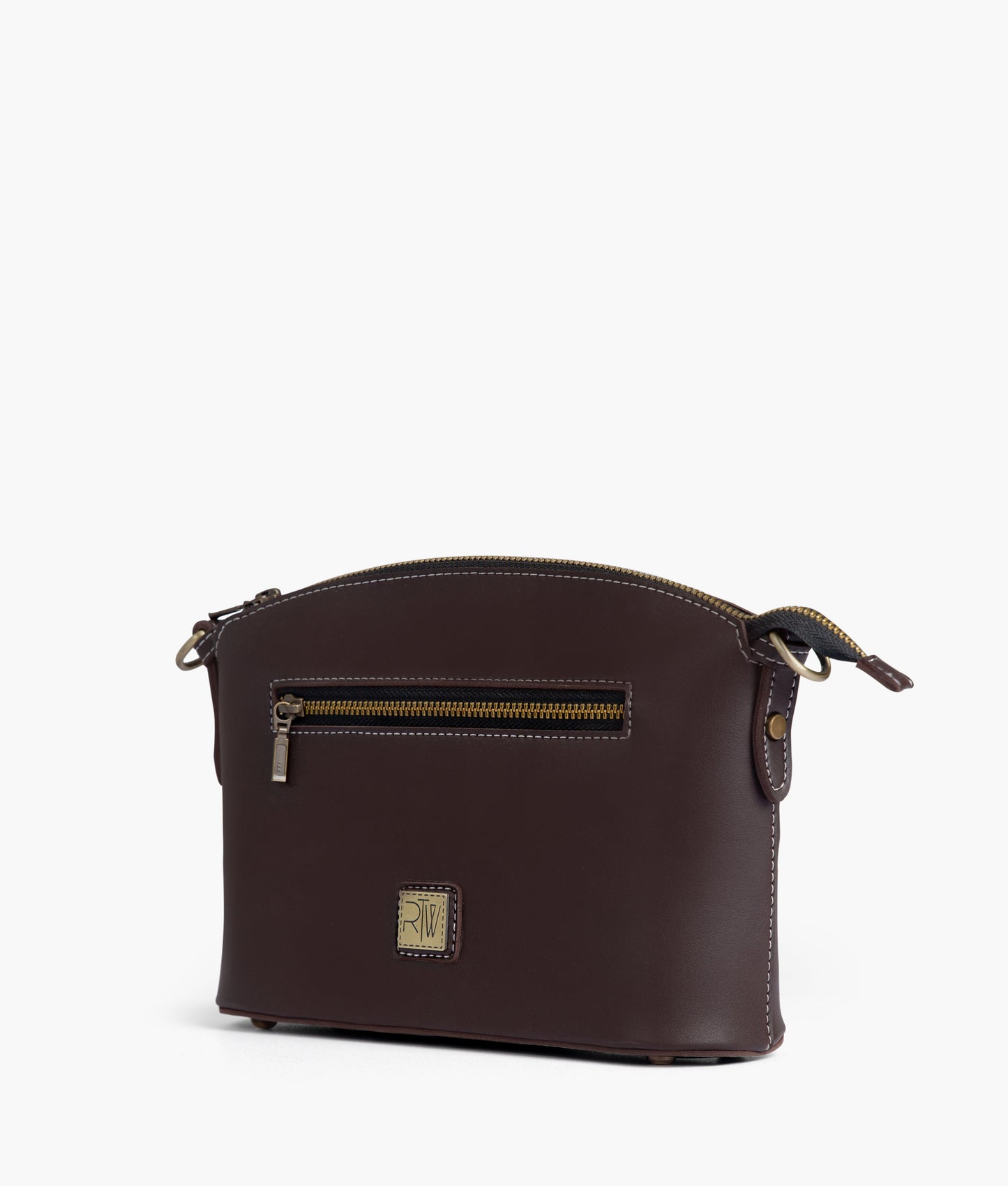 Dark brown dome cross-body bag