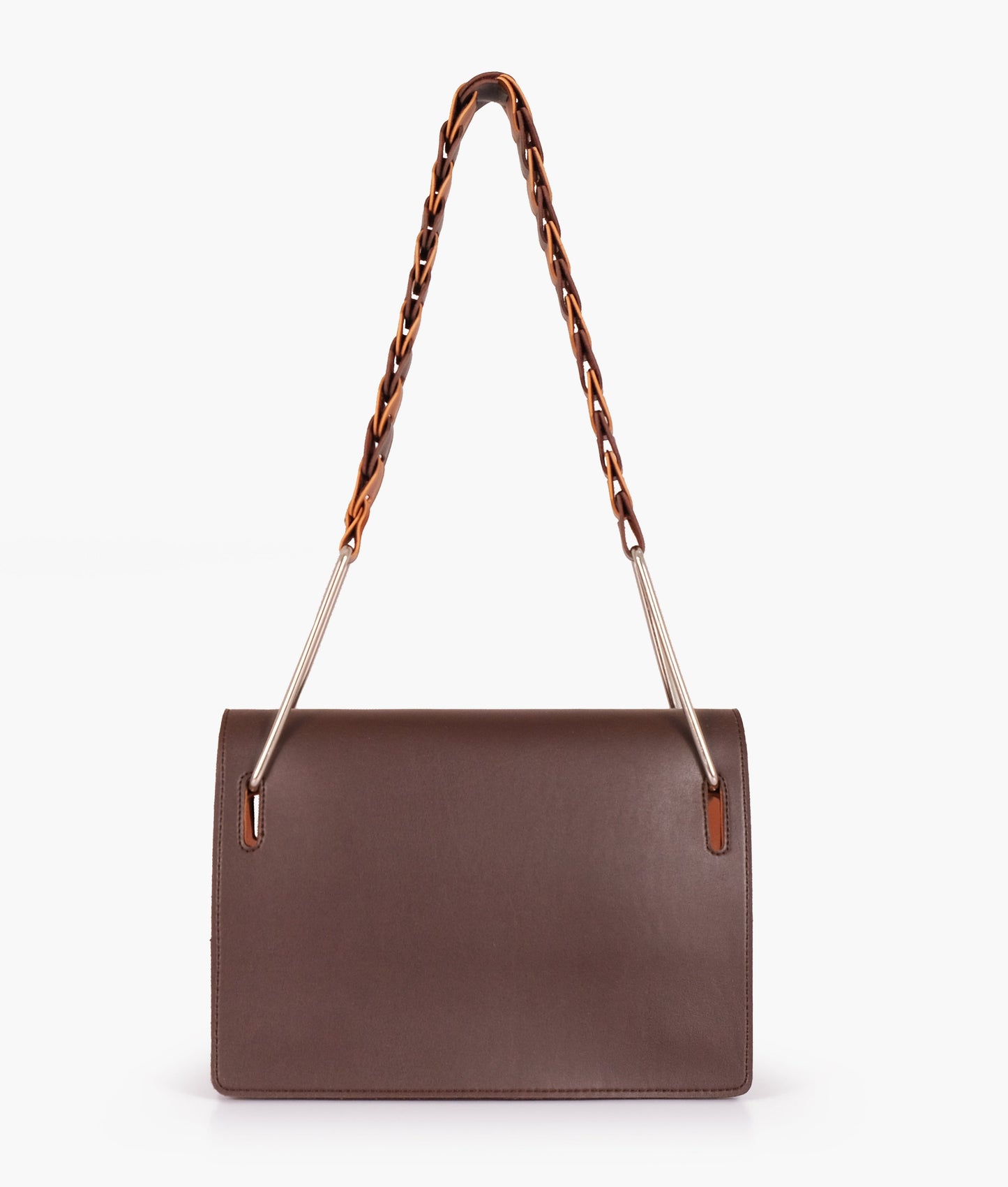 Dark brown loop strap shoulder bag