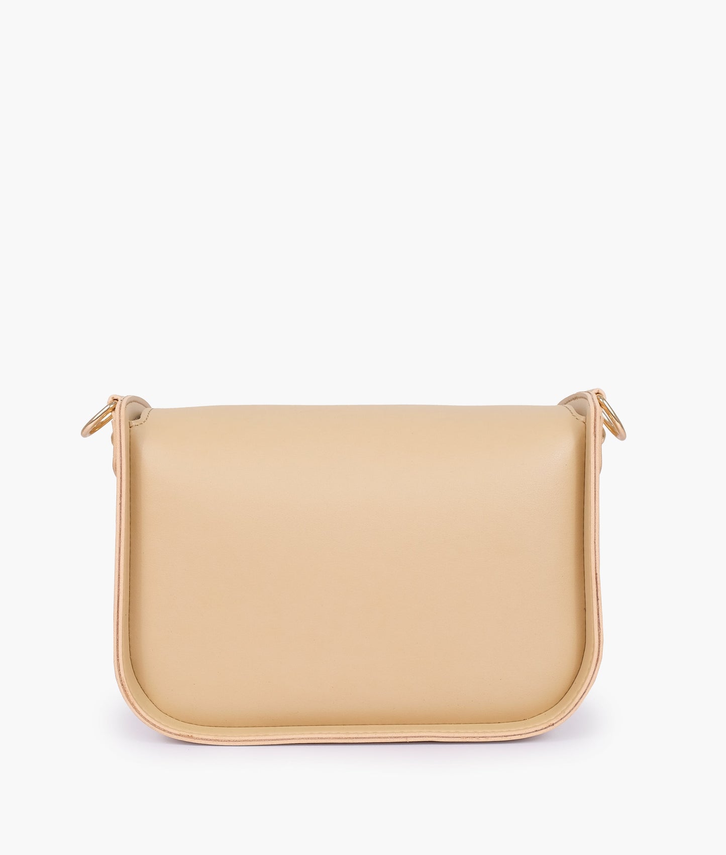 Off-white saddle bag with twist lock