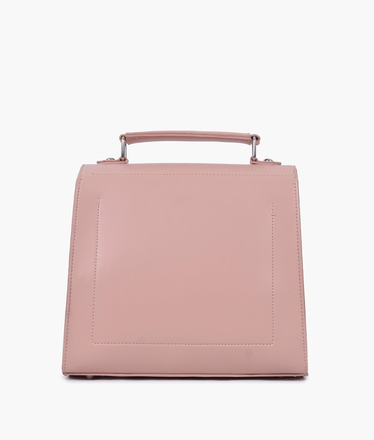 Peach push-lock messenger bag