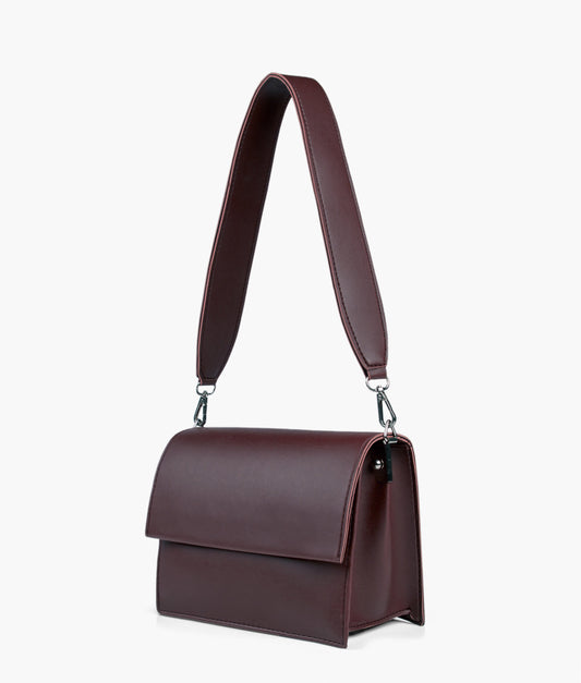 Burgundy mini cross-body bag